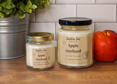 Apple Orchard Soy Candle | All natural soy candle | 2 sizes available - image1